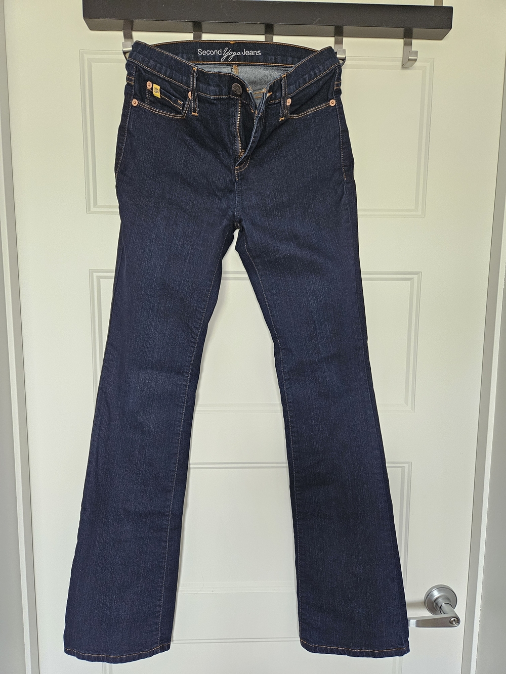 Dark Indigo Wide-Leg Flare Jeans
